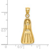 Lex & Lu 14k Yellow Gold 3D Scuba Flipper Charm LALK7906 - 3 - Lex & Lu