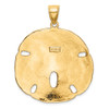 Lex & Lu 14k Yellow Gold Polished Sand Dollar Charm LALK7916 - 4 - Lex & Lu