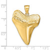 Lex & Lu 14k Yellow Gold Solid Polished 3D Shark Tooth Pendant - 3 - Lex & Lu