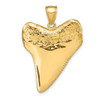 Lex & Lu 14k Yellow Gold Solid Polished 3D Shark Tooth Pendant - 4 - Lex & Lu