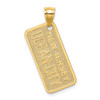 Lex & Lu 14k Yellow Gold Textured OCEAN CITY, NJ License Plate Charm - Lex & Lu