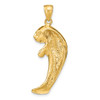 Lex & Lu 14k Yellow Gold 2D and Polished Single Manatee Charm - 4 - Lex & Lu