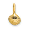 Lex & Lu 14k Yellow Gold Mini Clam Shell Charm - Lex & Lu