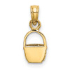 Lex & Lu 14k Yellow Gold 2D Flat Back Mini Basket Charm - 4 - Lex & Lu