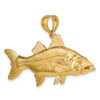 Lex & Lu 14k Yellow Gold 3D Snook Fish Charm LALK7959 - 5 - Lex & Lu