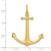 Lex & Lu 14k Yellow Gold 3D Large Anchor Charm - 3 - Lex & Lu