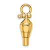 Lex & Lu 14k Yellow Gold 3D Swivel w/Shackle Bail Charm - Lex & Lu