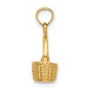 Lex & Lu 14k Yellow Gold 3D Moveable Handle Basket Charm - 2 - Lex & Lu