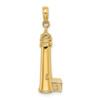 Lex & Lu 14k Yellow Gold 2D and Polished CAPE MAY Lighthouse Charm - Lex & Lu