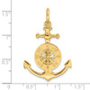 Lex & Lu 14k Yellow Gold 3D Small Anchor w/Nautical Compass Charm - 3 - Lex & Lu