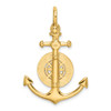 Lex & Lu 14k Yellow Gold 3D Small Anchor w/Nautical Compass Charm - 4 - Lex & Lu