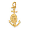 Lex & Lu 14k Yellow Gold 3D Small Anchor w/Nautical Compass Charm - 5 - Lex & Lu