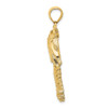 Lex & Lu 14k Yellow Gold 2D Double Palm Trees Charm - 2 - Lex & Lu