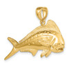 Lex & Lu 14k Yellow Gold 3D Female Dorado Mahi-Mahi Charm - 5 - Lex & Lu