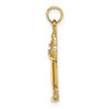 Lex & Lu 14k Yellow Gold 2D Polished and Textured Lighthouse Charm - 2 - Lex & Lu