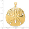 Lex & Lu 14k Yellow Gold Polished Large Sand Dollar Charm - 3 - Lex & Lu