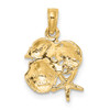 Lex & Lu 14k Yellow Gold Four Shell Cluster Charm - 4 - Lex & Lu