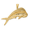 Lex & Lu 14k Yellow Gold 2D Female Dorado Mahi-Mahi Charm - 4 - Lex & Lu