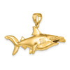 Lex & Lu 14k Yellow Gold 3D Hammerhead Shark Charm - 4 - Lex & Lu