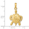 Lex & Lu 14k Yellow Gold 3D Sea Turtle w/Moveable Head and Legs Charm - 3 - Lex & Lu