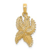 Lex & Lu 14k Yellow Gold Textured Starfish Charm LALK8068 - Lex & Lu