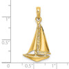 Lex & Lu 14k Yellow Gold 3D Polished Sailboat Charm LALK8098 - 3 - Lex & Lu