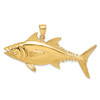 Lex & Lu 14k Yellow Gold 3D Polished SKIPJACK TUNA Fish Charm - Lex & Lu
