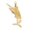 Lex & Lu 14k Yellow Gold 3D Polished BLUE MARLIN Charm - 4 - Lex & Lu