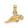 Lex & Lu 14k Yellow Gold 3D Polished Mini Manatee Charm - 4 - Lex & Lu