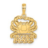 Lex & Lu 14k Yellow Gold Polished OUTER BANKS Under Crab Charm - Lex & Lu