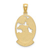 Lex & Lu 14k Yellow Gold TURKS and CAICOS w/Dolphin and Sunset In Frame Charm - 4 - Lex & Lu