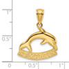 Lex & Lu 14k Yellow Gold 2D ST. MARTIN Under Dolphin Charm - 3 - Lex & Lu