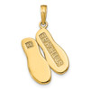 Lex & Lu 14k Yellow Gold St. Thomas Reversible Flip Flops Pendant - 3 - Lex & Lu