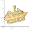 Lex & Lu 14k Yellow Gold 2D St. Thomas Cruise Ship Charm - 3 - Lex & Lu