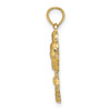 Lex & Lu 14k Yellow Gold 2D ST. MARTIN On Palm Tree Charm - 2 - Lex & Lu