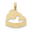 Lex & Lu 14k Yellow Gold SAN DIEGO Banner Under Dolphins Charm - 4 - Lex & Lu