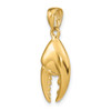 Lex & Lu 14k Yellow Gold 2D Stone Crab Charm - 5 - Lex & Lu