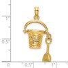 Lex & Lu 14k Yellow Gold Ocean City Bucket w/Shovel Charm - 3 - Lex & Lu