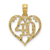 Lex & Lu 14k Yellow Gold 40 Inside Heart Charm - Lex & Lu