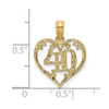 Lex & Lu 14k Yellow Gold 40 Inside Heart Charm - 3 - Lex & Lu