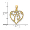 Lex & Lu 14k Yellow Gold 75 Inside Heart Charm - 3 - Lex & Lu