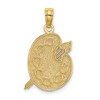 Lex & Lu 14k Yellow Gold Engraved and Textured Painters Pallet Charm - Lex & Lu