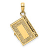 Lex & Lu 14k Yellow Gold 3D Moveable Pages Holy Bible w/Lords Prayer Charm - 4 - Lex & Lu