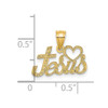 Lex & Lu 14k Yellow Gold Love Jesus Script Charm - 3 - Lex & Lu