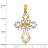 Lex & Lu 14k Yellow Gold Cut-Out Shapes Fancy Cross Charm - 3 - Lex & Lu