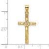 Lex & Lu 14k Yellow Gold Cross w/Flower Charm - 3 - Lex & Lu