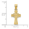Lex & Lu 14k Yellow Gold Solid Cross w/Eternity Rings Cross Charm - 3 - Lex & Lu