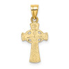 Lex & Lu 14k Yellow Gold Solid Cross w/Eternity Rings Cross Charm - 4 - Lex & Lu