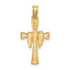 Lex & Lu 14k Yellow Gold Cross w/Drape Charm - 4 - Lex & Lu