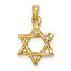 Lex & Lu 14k Yellow Gold 3D Polished Star of David Charm - Lex & Lu